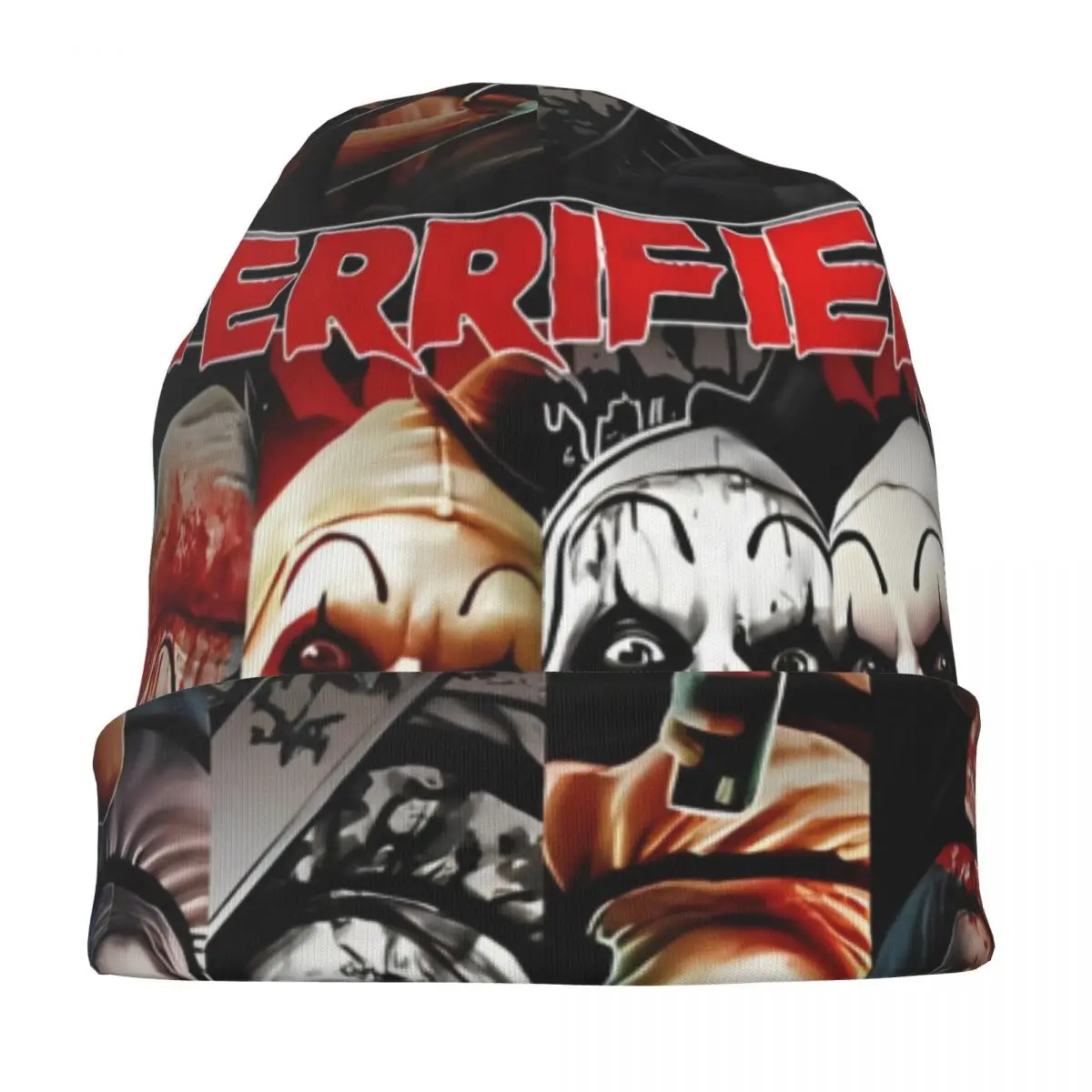 Terrifier Clown Faces Cap Casual Unisex Outdoor Skullies Beanies Hat Spring Warm Dual-use Bonnet