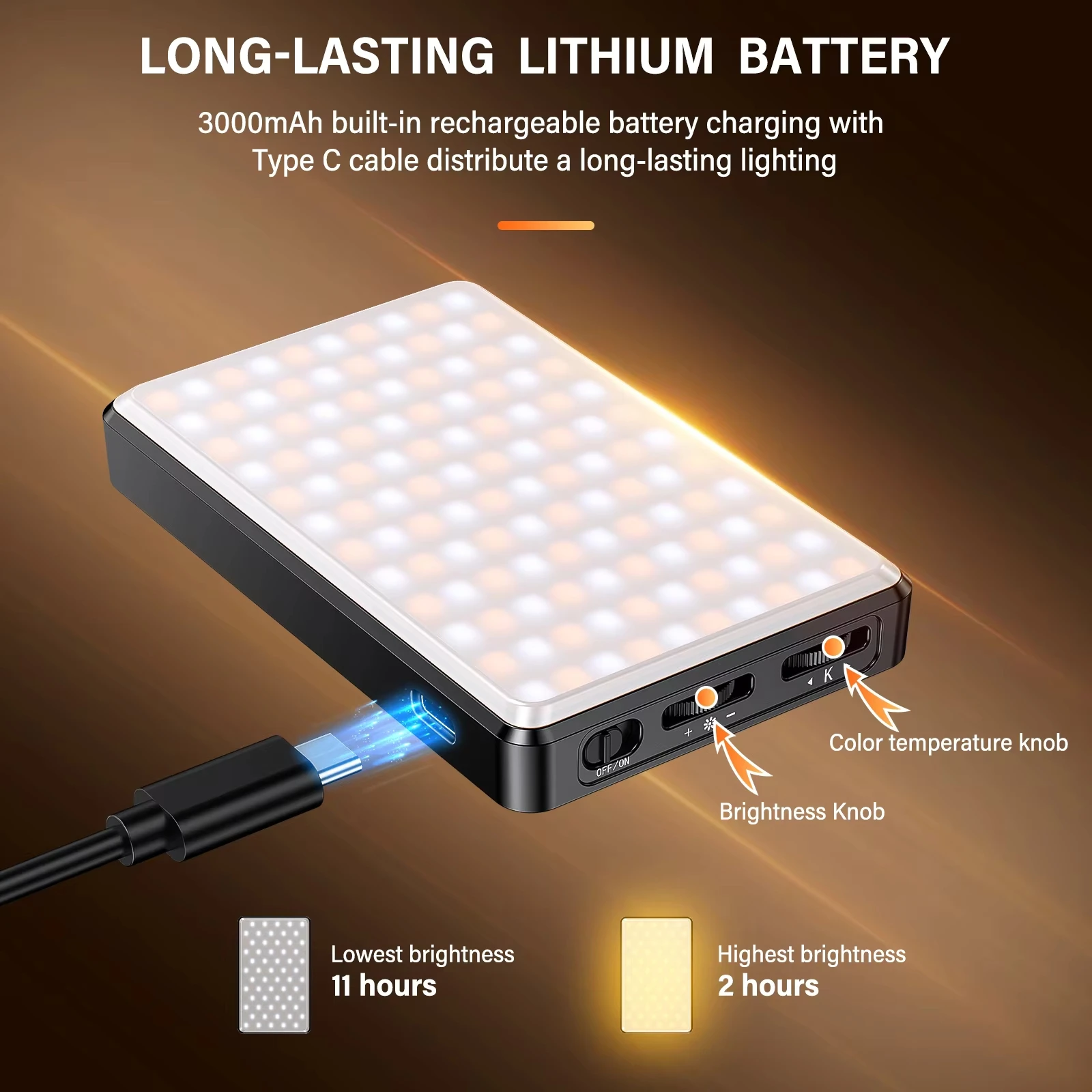Lampu Selfie LED 3000mAh 120 L - Photography Lighting Uk ulasan dan harga