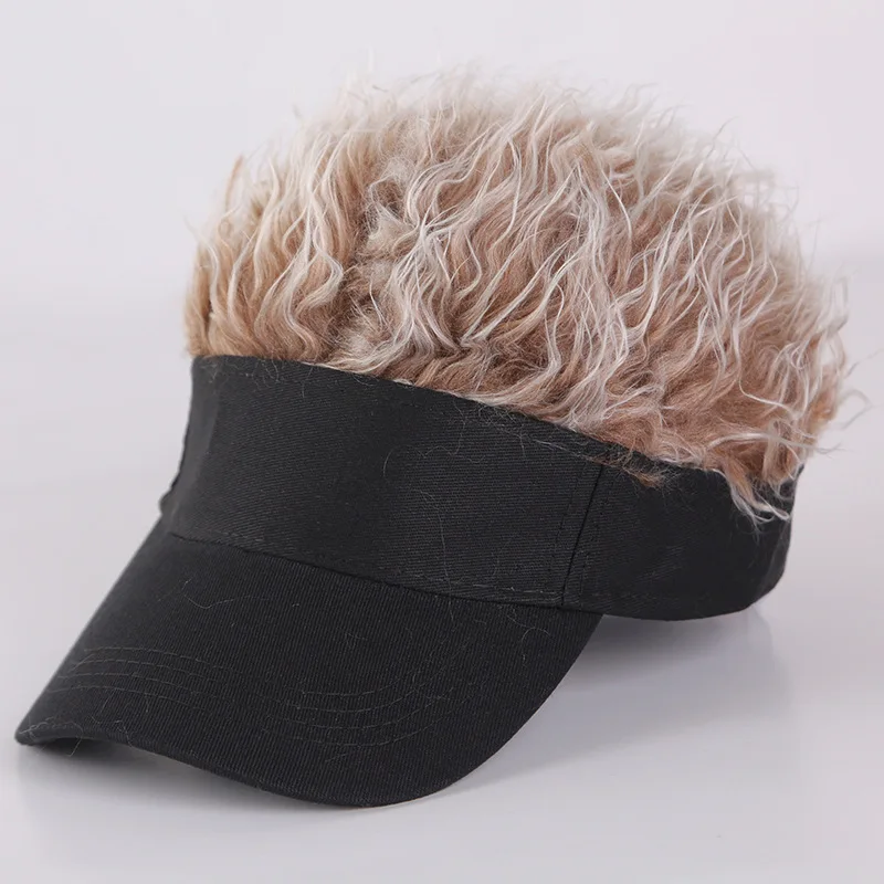 Unisex Men Women Baseball Cap With Spiked Hairs Wig Hat Spiked Wigs Casual Unisex Sunshade Adjustable Sun Visor