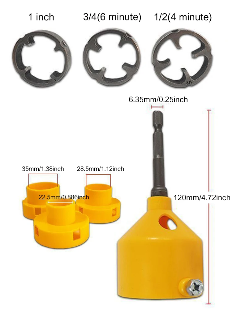 PVC Thread Maker Tool for Electric Drill Electric Drill Accessories Threading Module PVC Thread Making Tools Round Die Set