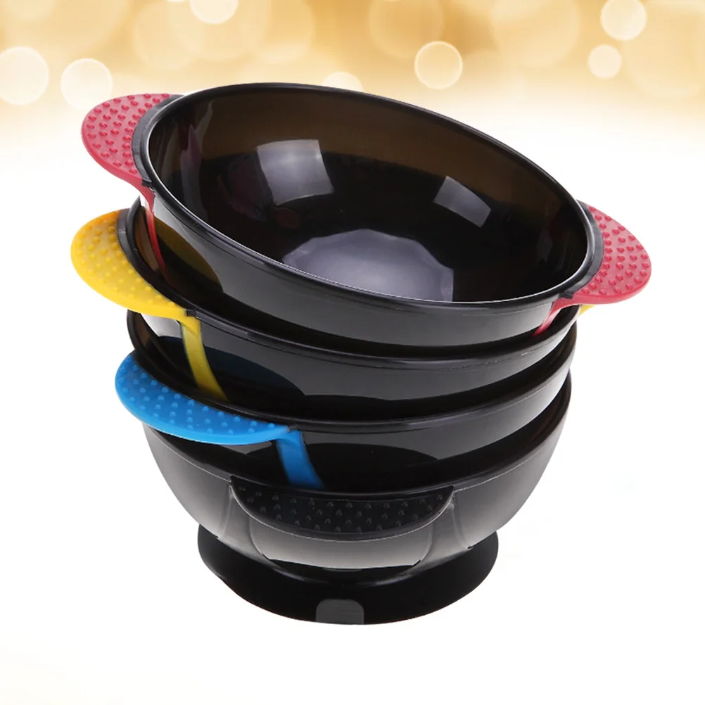 4Pcs Hairdressing Non-Slip Dye Bowls Suction Cup Fixing Reusable Hair Coloring Bowls for DIY Hair Salon Use Dyeing Bowl - Image 4