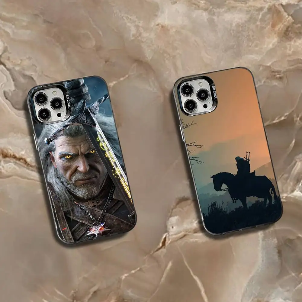 

Game T-The W-Witcher 3 Phone Case For iPhone 16,15,14,13,12,11,Mini,Pro,SE,MAX White Matte Shockproof Cover