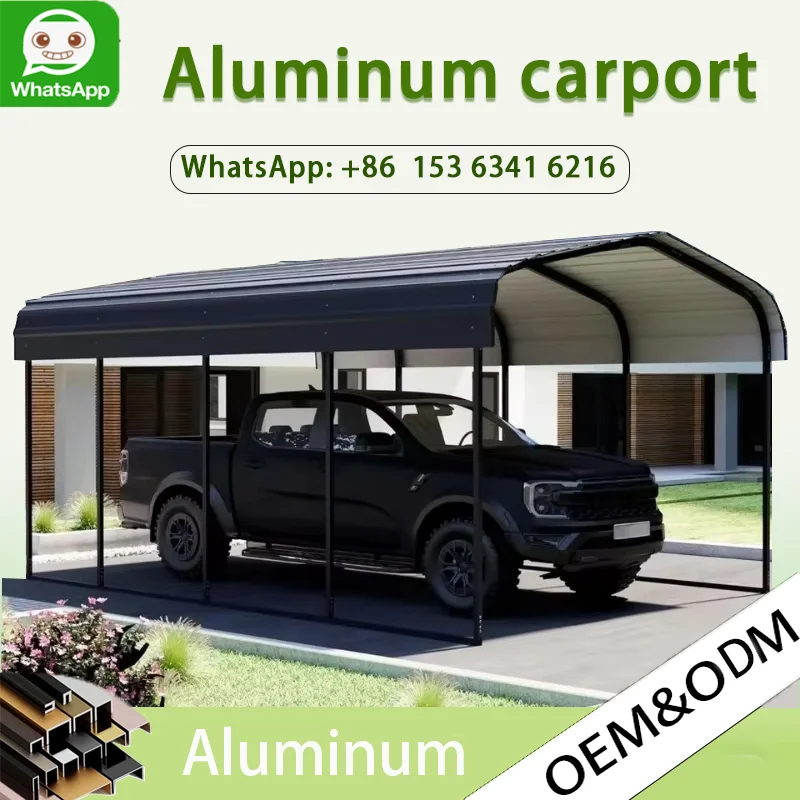 

Heavy Duty 12x20 Metal Carport with Galvanized Steel Roof and Wood Frame Outdoor Storage Vehicle Harbor Canopy Kit