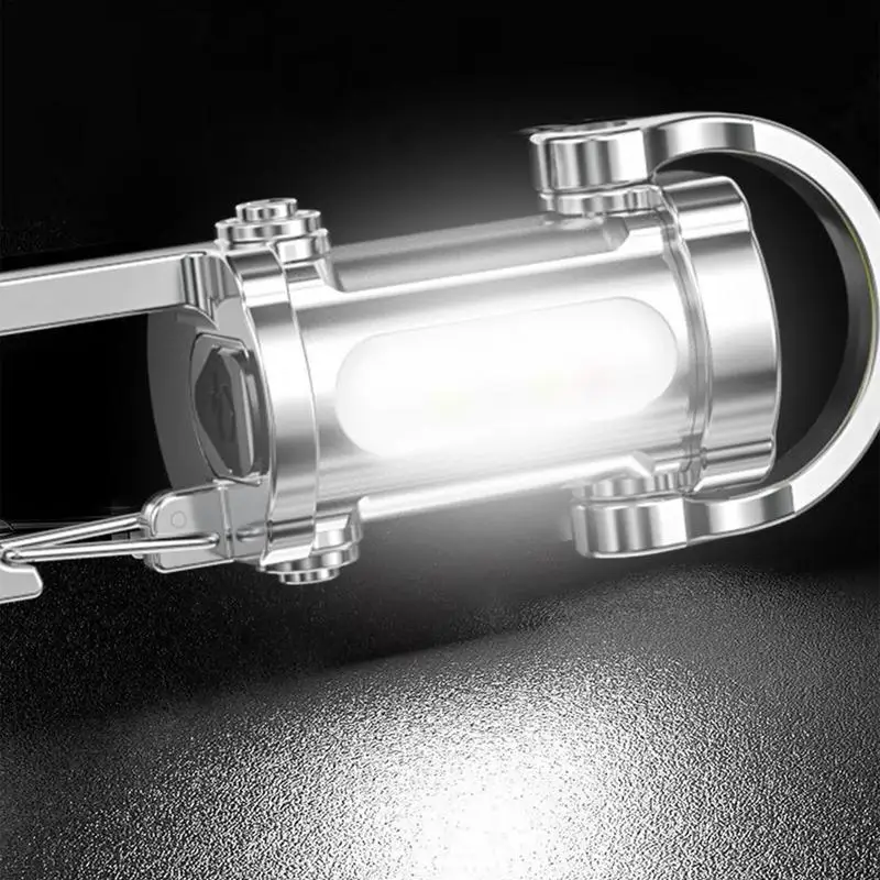 

Маленький брелок-фонарик с зарядкой через USB, брелок-фонарик, всепогодное яркое оборудование для выживания, водонепроницаемое для друзей и мужчин