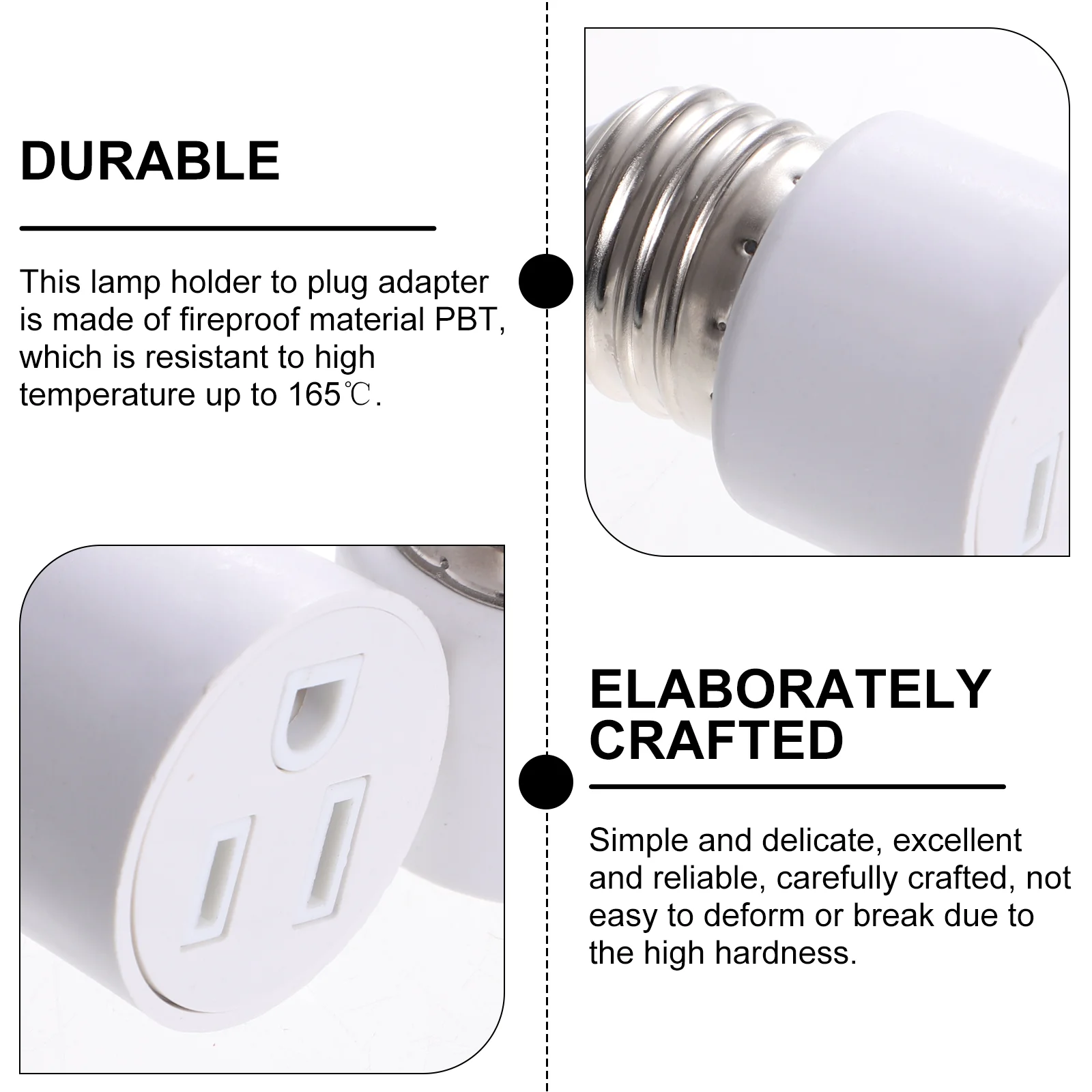 2 Pcs E27 Converter Porch Power Supply Adapter Outlet Plug Splitter Garage Abs Copper Socket Lamp Holder