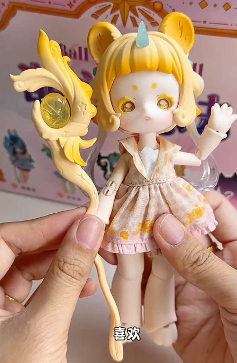 Коробка сокровищ Пенни, окрашенная эвкалиптом, милая серия Monster Magic, шарнирная шарнирная кукла BJD, слепая коробка, коллекционная