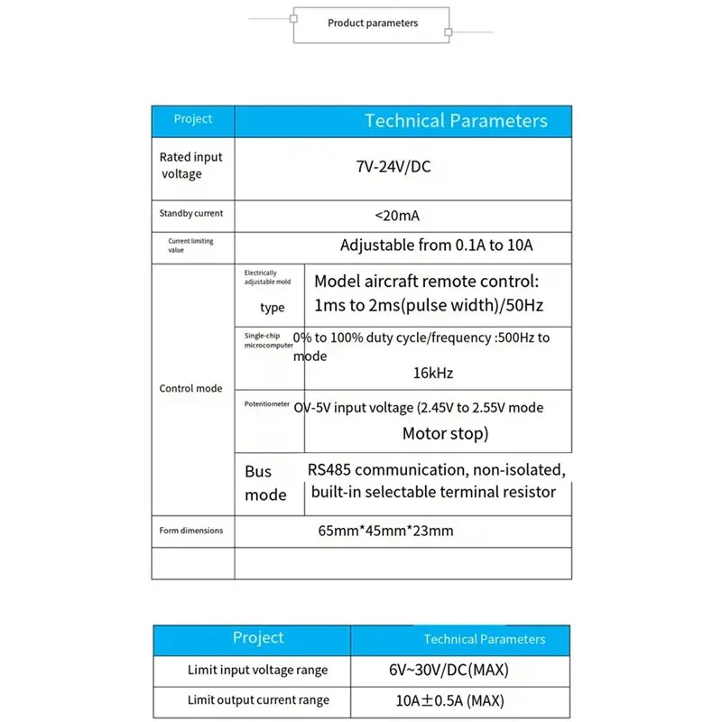 AU61-DC7-24V RS485 Serial Bus Servo Motor Driver Modbus Motor Driver