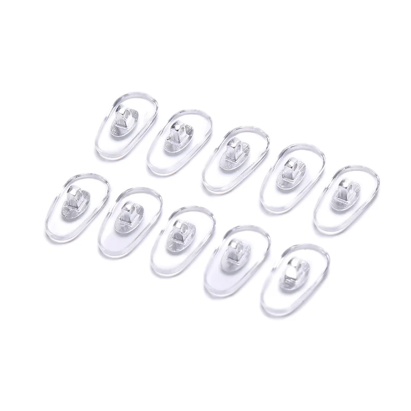 10 أزواج من وسادات الأنف المصنوعة من السيليكون المضادة للانزلاق في غرفة الهواء لملحقات النظارات البصرية #6