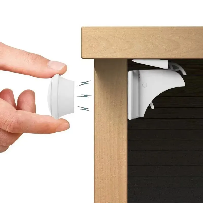 New Kids Safe Magnetic Children's Lock Ideal Drawer & Cabinet Door Safety for Babies & Toddlers & Children Magnetic Child Locks