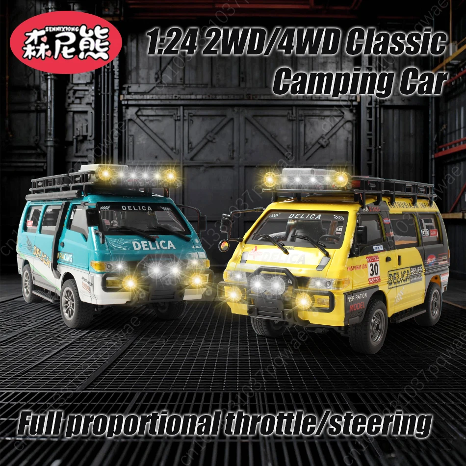 

SENNIXIONG 1:24 RTR Remote Control Classic Off-road Vehicle Commercial Car Speed Drift Camping Van Climbing Truck Holiday Gift