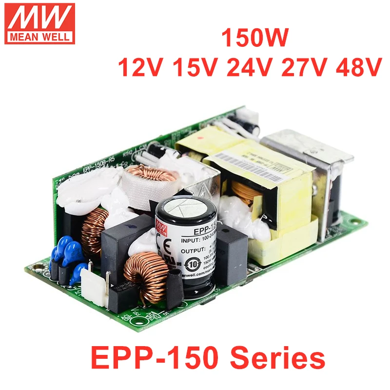 MEAN WELL PCB Style EPP-150 Series 150W AC-DC Module Type Power Supply with PFC Function 12V 15V 24V 27V 48V