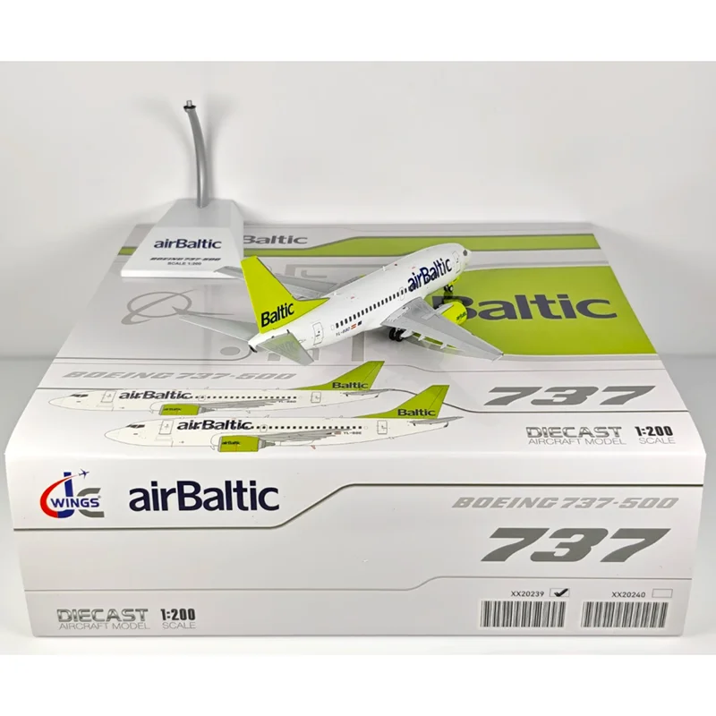 JC 羽根ダイキャスト 1/200 スケールバルト航空 B737-500 YL-BBD 合金航空機モデルコレクション装​​飾装飾品ギフトおもちゃ