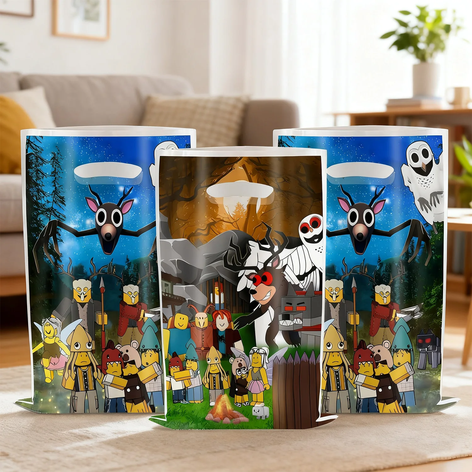 10/20/30 قطعة حقيبة يد أكياس الحلوى Roblox 99 ليال في الغابة حفلة عيد ميلاد ديكور الاطفال شنطة هدايا استحمام الطفل لعبة لوازم الحفلات #6