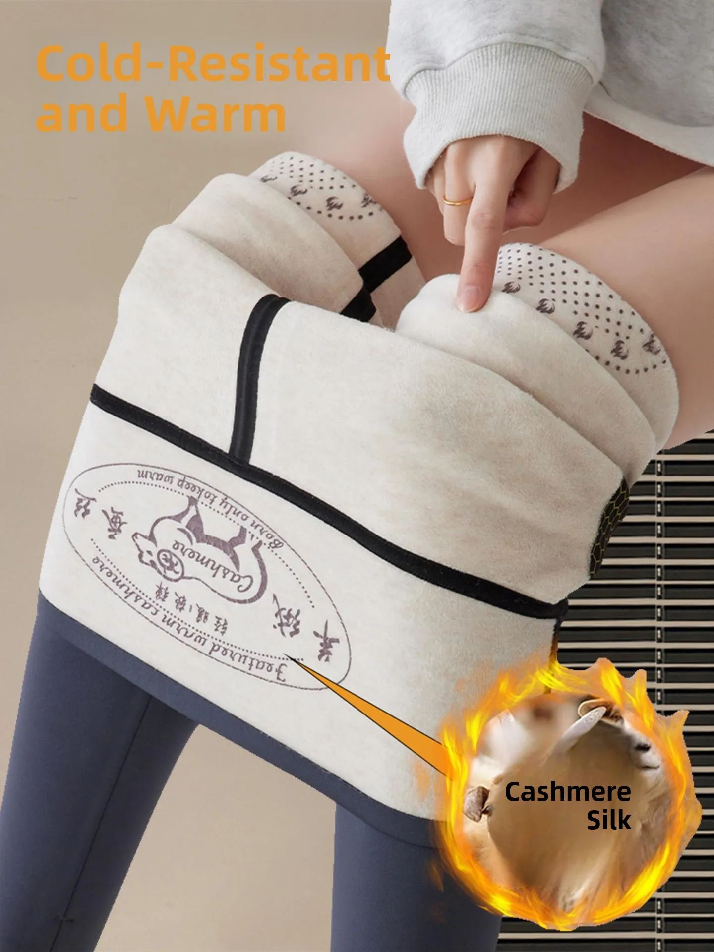 

High Waist Yoga Pants Women's Autumn Winter Thiened Warm Fce Lined Silk arkskin Pants Abdomen Slimming Butt Lifting