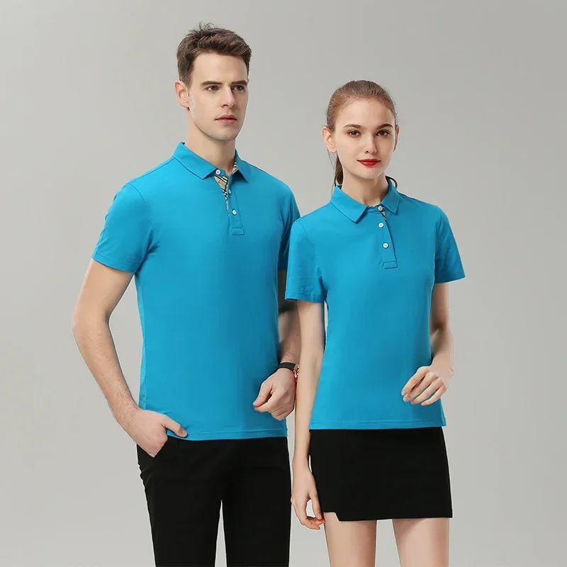 Polo shirt custom printed LOGO pattern lapel 2023 summer business leisure multi-style breathable company group diy embroidery