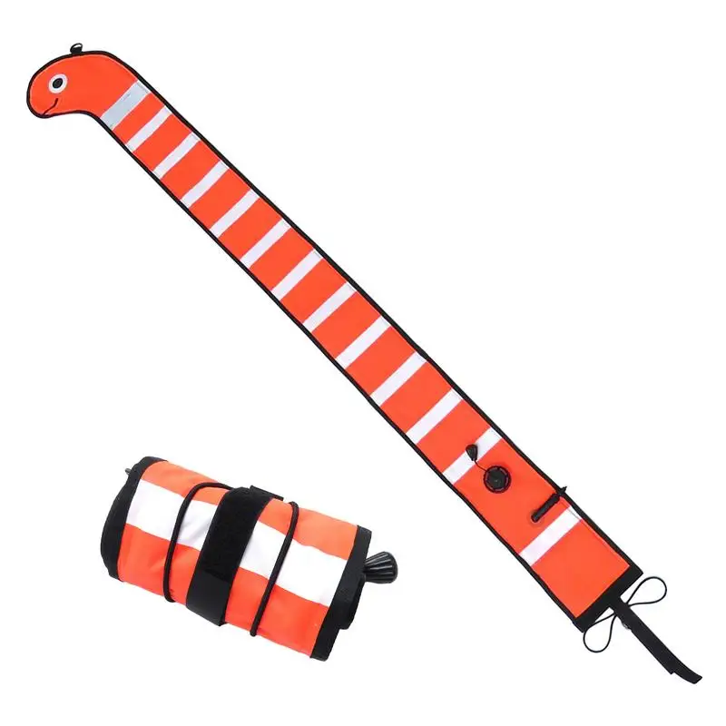 

Diving Marker Buoys Cartoon Reflective Safety Sausage Nylon High Visibility Marker Buoys Cute Diving Accessories for Scuba