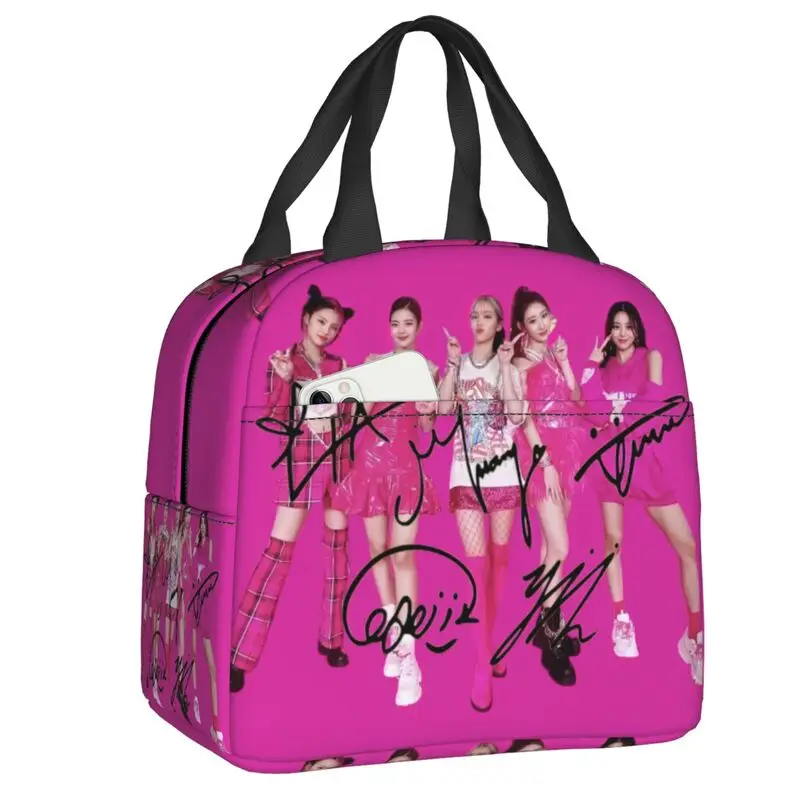 Kpop Group Itzys Korean Girls Singer Insulated Lunch Tote Bag for Women Resuable Thermal Cooler Bento Box Kids School Children