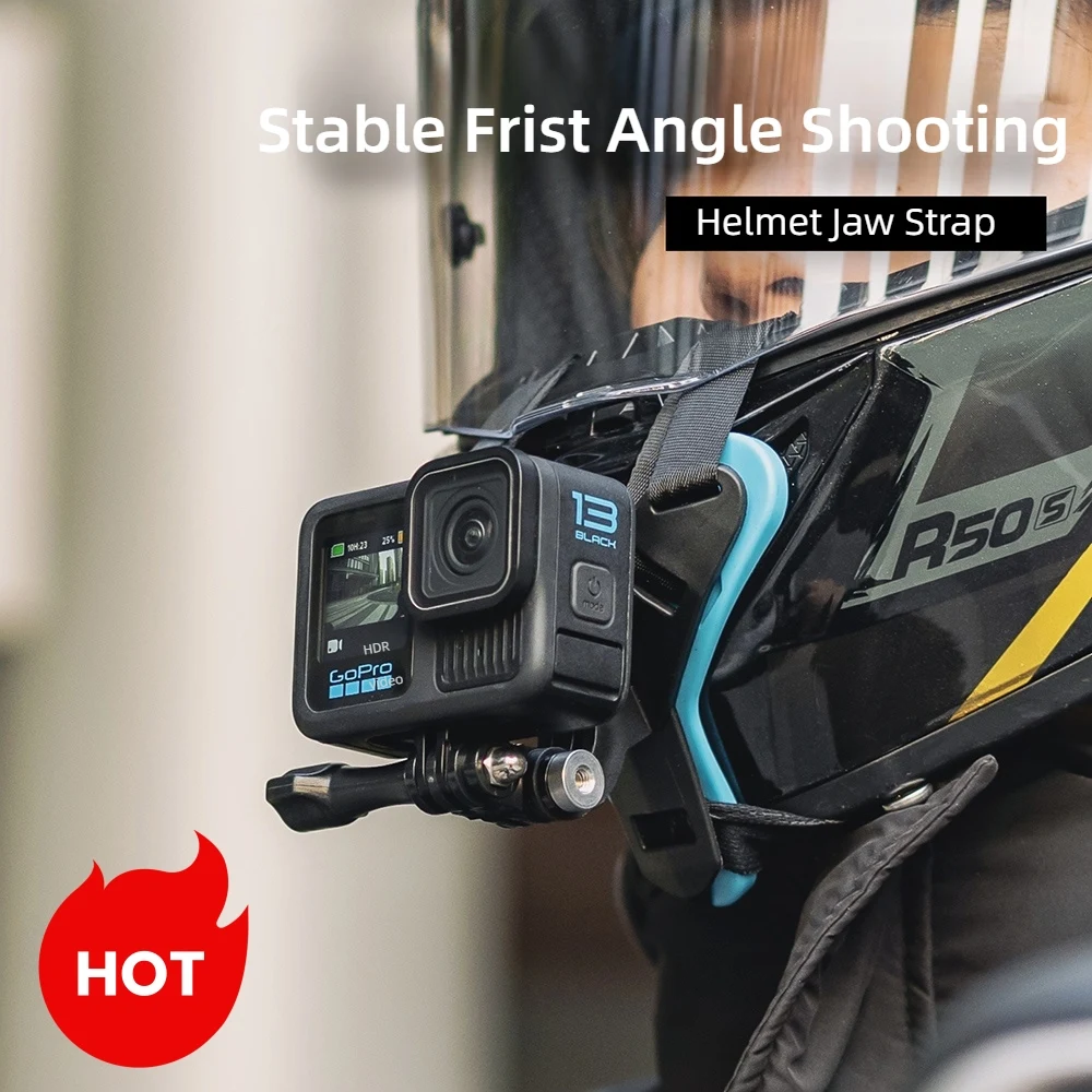 Helmet Jaw Bracket for DJI Action 5pro 4 3 GoPro 13/12/11 Insta360 Motorcycle Riding Fixed Shooting Sports Camera Accessories