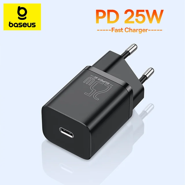 Baseus 25W USB C Ładowarka z obsługą szybkiego ładowania PD typu C Przenośna ładowarka do telefonu iPhone 16 15 14 13 Pro Max Samsung S24 23 22