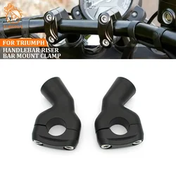 Motorcycle Accessories Handlebar Bar Riser Clamps Adapter for Triumph Bobber T100 T120 Speed Twin Black Raise the handlebars