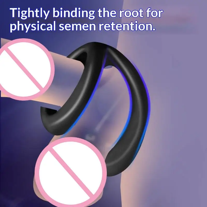 New Universal Adjustable Silicone Cock Ring Set For Men Penis Erection Ring For Delaying Ejaculation And Sexual Enhancement