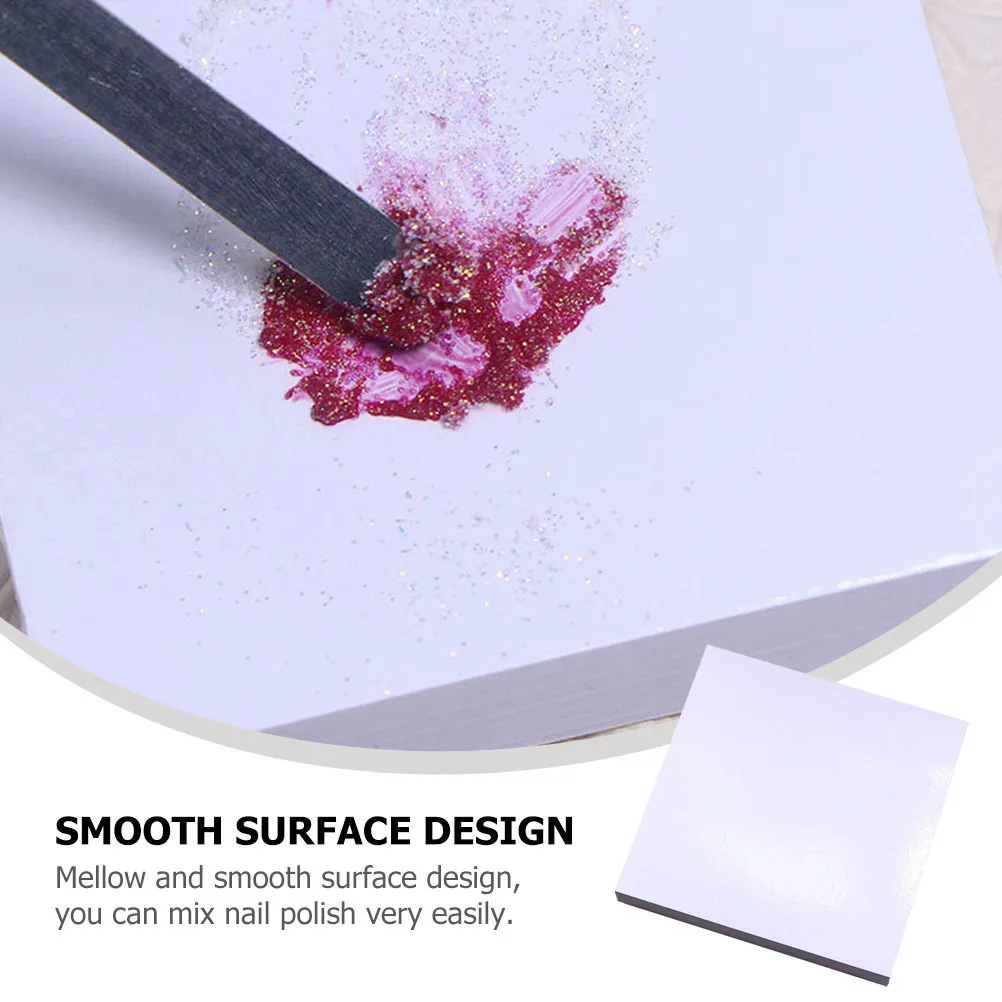 100Pcs Nail Polish Mixing Paper Practical Manicure Palettes for Home Salon Use Mellow Smooth Surface Design Nail Art Palettes