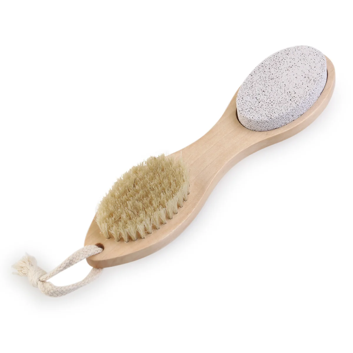

4-in-1 Foot File Nail Brush Pumice Stone Callus Reducer Wood Foot Exfoliating Brush Massage Tool for Skin Care