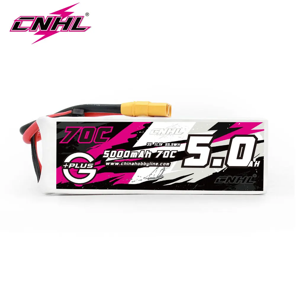 

CNHL Lipo Battery 3S 4S 6S 11.1V 14.8V 22.2V 5000mAh 70C With XT90 Plug for RC Car Boat Airplane Helicopter Speedrun Quadcopter