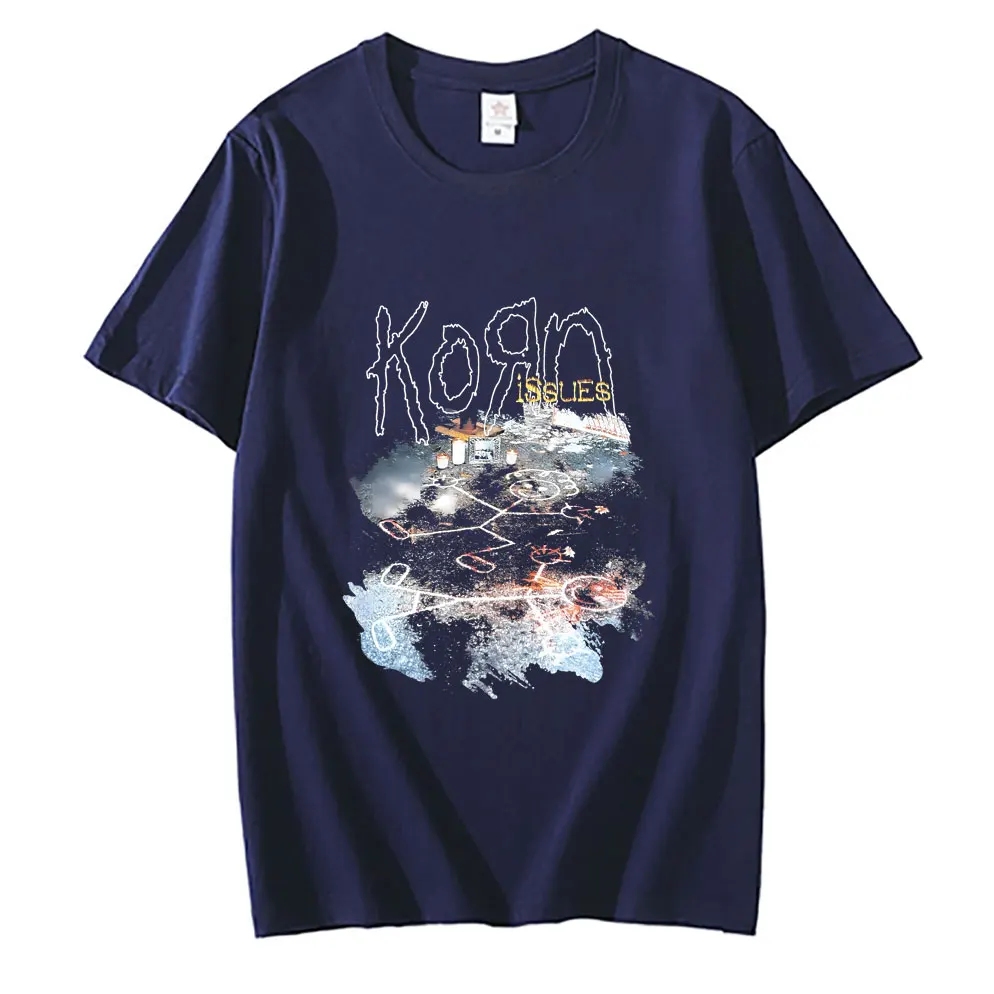 Vintage Rock Band Korn Issues Graphic T Shirts Rare Nu Metal Music T-shirt Men Punk T-shirts Male Women Gothic Oversized Tshirt