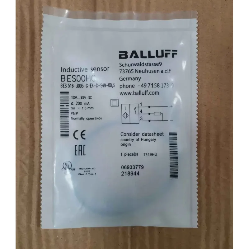 

1 шт. BALLUFF BES 516-3005-G-E4-C-S49-00.3 BES00HC