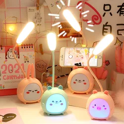 USB LED Desk Lamp Rabbit Light Cute Cartoon Lamp USB Rechargeable LED Reading Light Eye Protection Colorful Night Light New