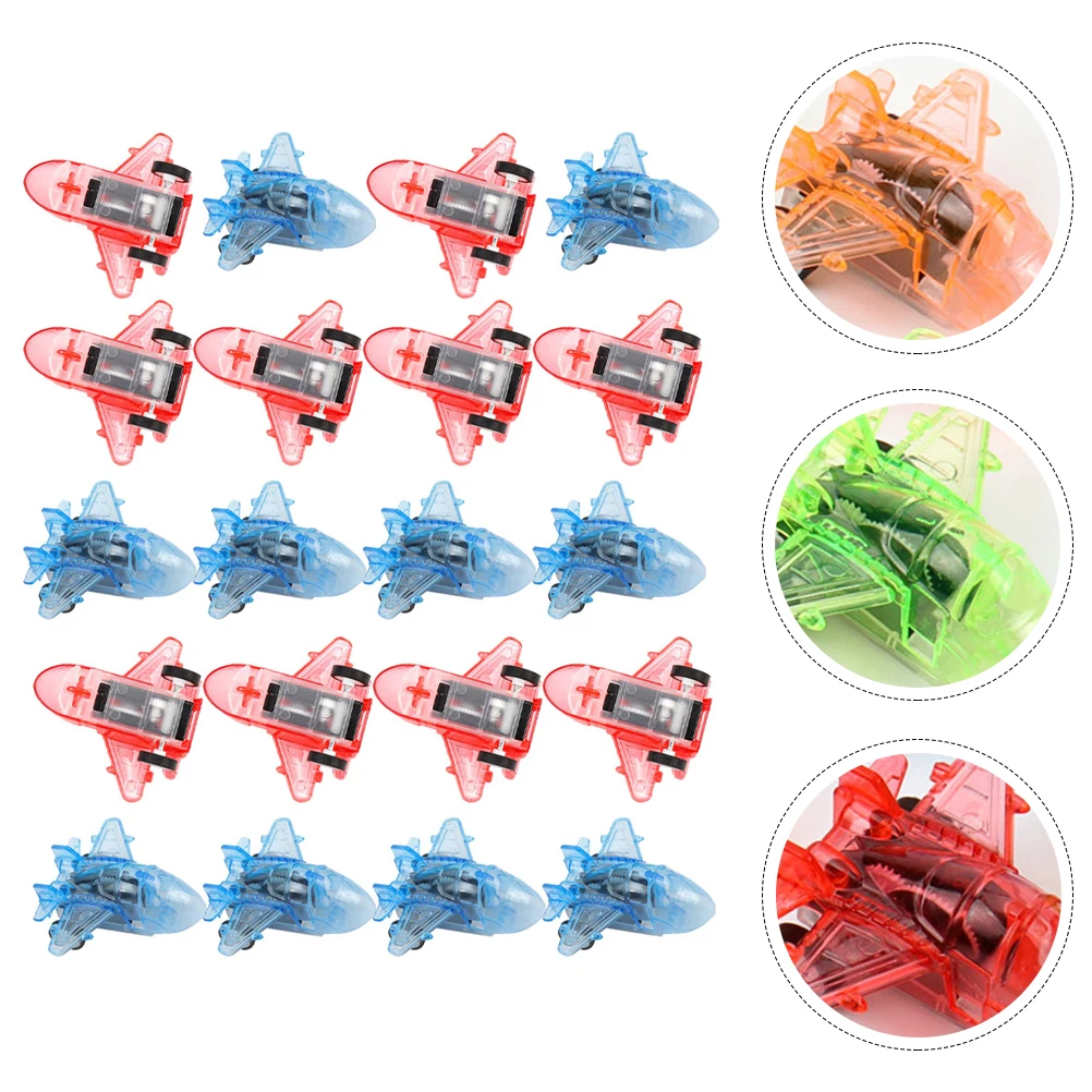 

24Pcs Transparent Pull Back Plane Toys Attractive Kids Gift Curiosity Practical Abilities