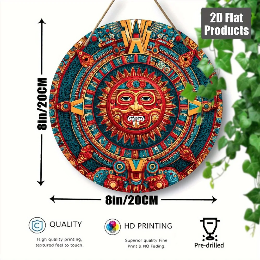 قطعة واحدة من ديكور الحائط القبلي للشمس - لوحة معلقة على شكل شمس قبلية لعيد الشكر وعيد الميلاد - فكرة هدية مثالية - عمل فني قبلي قديم