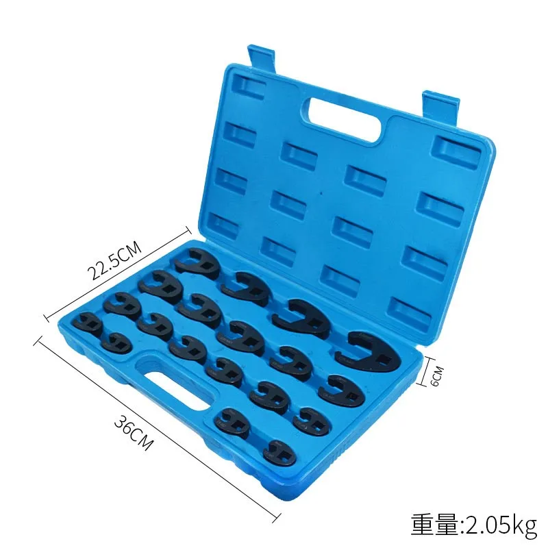 19Pcs Oil Tubing Open End Wrench Set Cr-V Steel Wear Resistant For Global Auto Repair Tool Dealers Bulk Wholesale Resale Busines