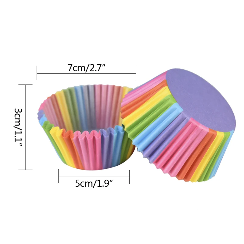 100Pcs Muffin Cupcake Paper Cups Cupcake Liner Baking Muffin Box Cup Case Party Tray Cake Decorating Tools Birthday Party Decor