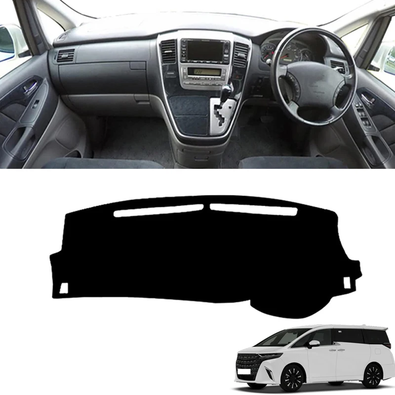 

Крышка приборной панели автомобиля, коврики от солнца, избегайте световых накладок, защитные ковры для панели, солнцезащитный коврик для Toyota Alphard Vellfire2002-2007