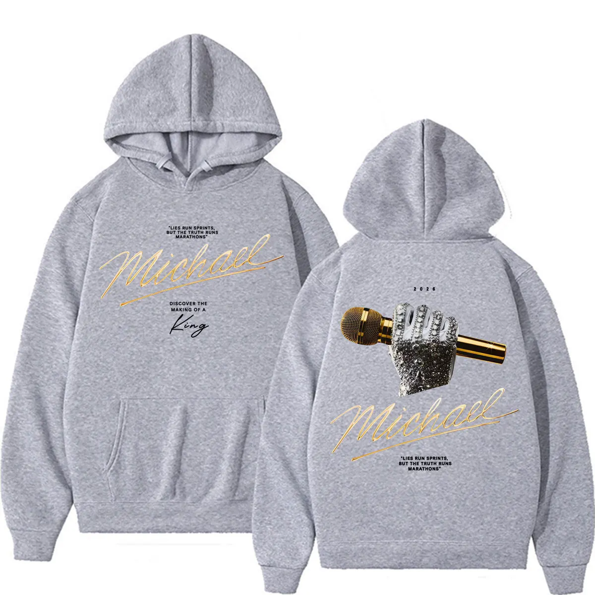 Michael Jackson Signature Mikrofon-Hand-Muster Kapuzenpullover für Herbst-Winter Streetwear Pullover Shirt – Detail 5