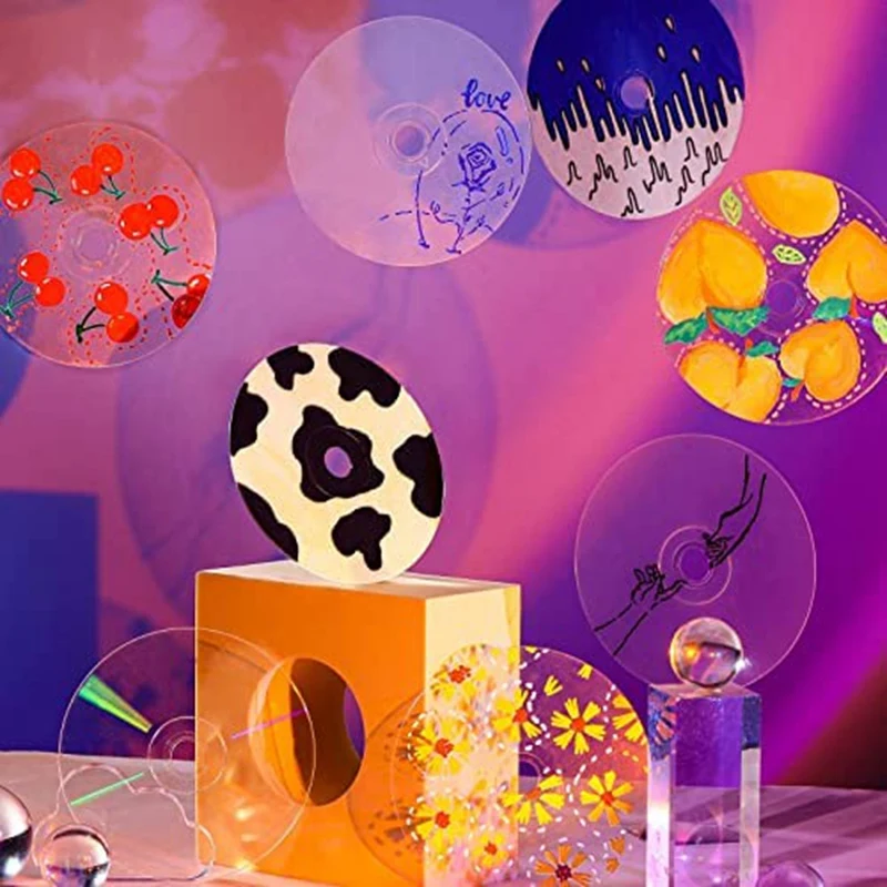 Klare CDs zum Malen leere CDs für die Dekoration DIY ästhetische Wand CD Raum dekor transparente Wand CDs Handwerk