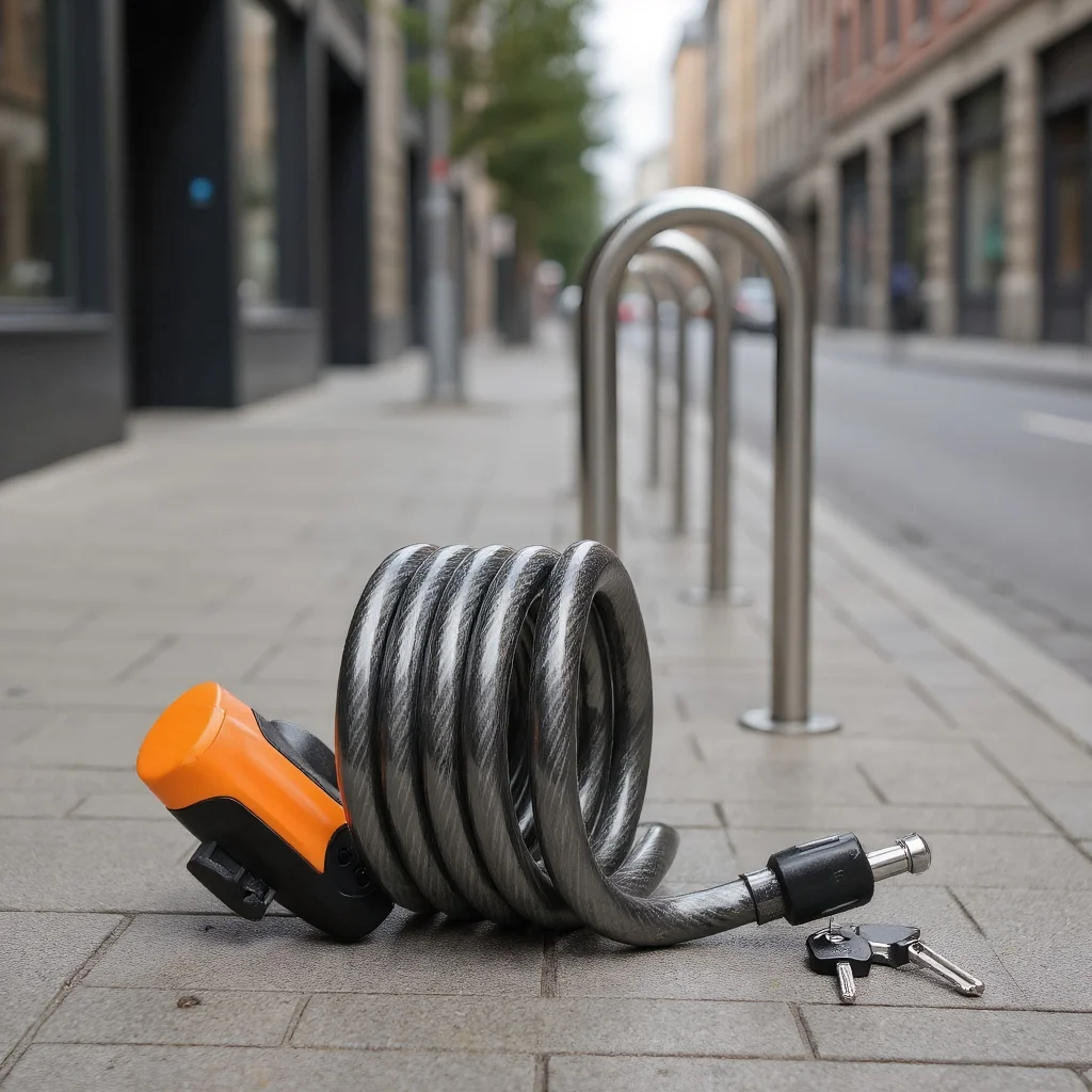 

Motorcycle Helmet Combination Lock, Anti Theft Chain Wire Lock for Mountain Bike Bicycle Electric Vehicle Disc Security