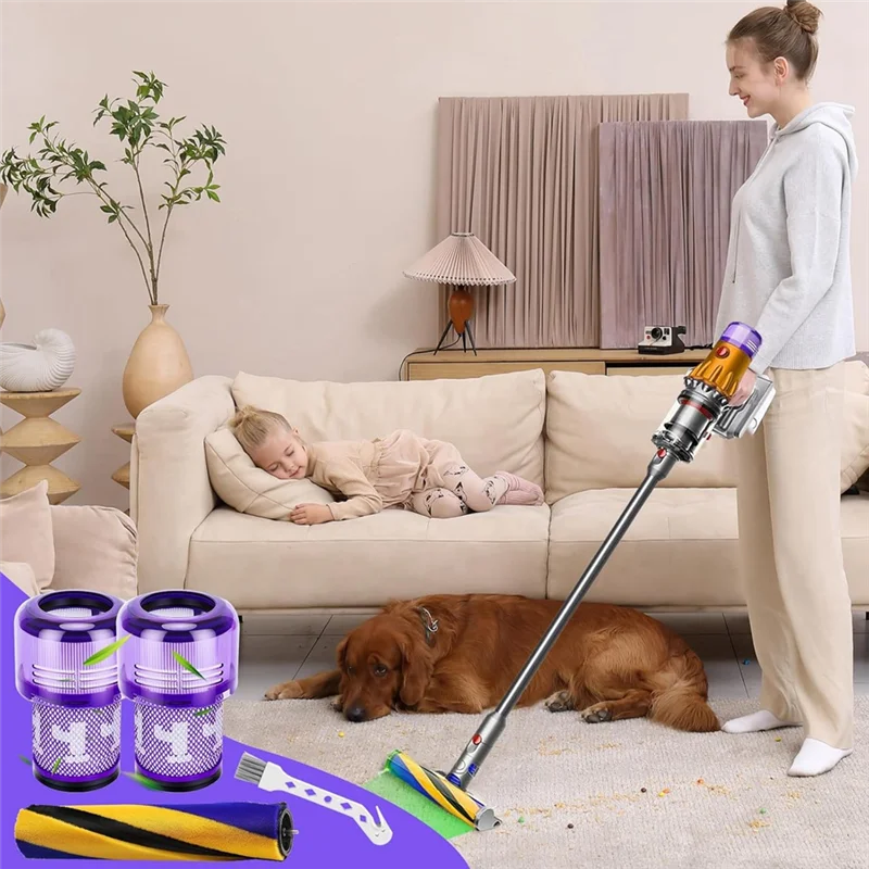 

Запасные части V12 Фильтр для Dyson V12 Detect Slim Series Аксессуары для пылесосов Вакуумная щетка и фильтры-AT36
