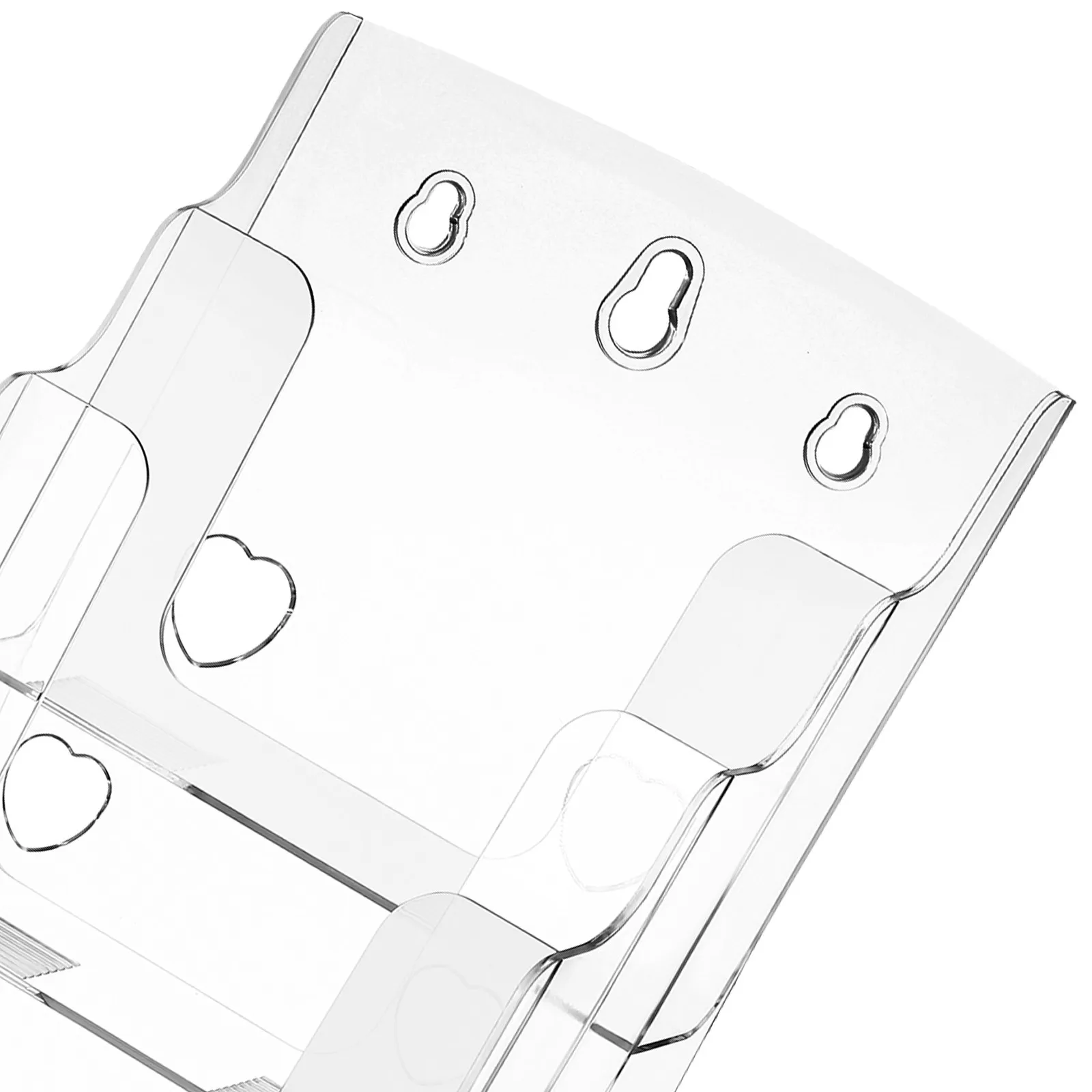 2Pcs Acrylic Transparent Multi-Tier Literature Organizer Display Stand for Brochures Magazines Menus Flyers Document Holder Rack view 6