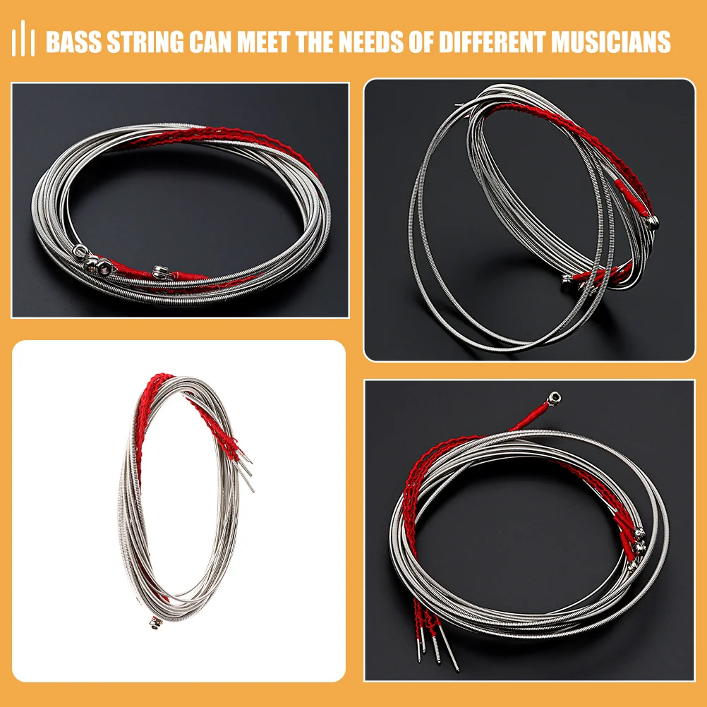 

4pcs Set 4 Replacement Metal Strings For Acoustic Guitar Bass Strings 4 String Set Bass Guitar Parts Musical String