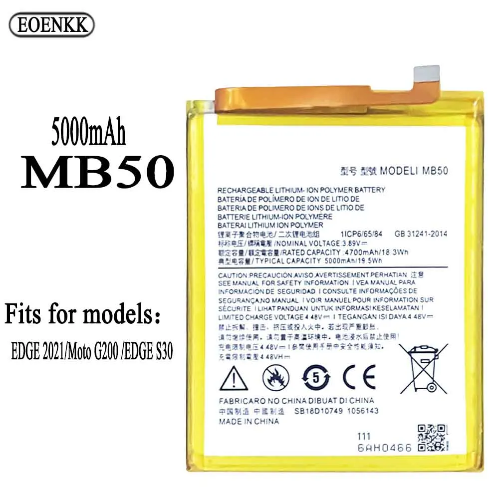 Batterie MB50 pour Motorola MOTO EDGE 2021/Moto G200 /EDGE S30, pièce de réparation, capacité d\'origine, Batteries de téléphone portable