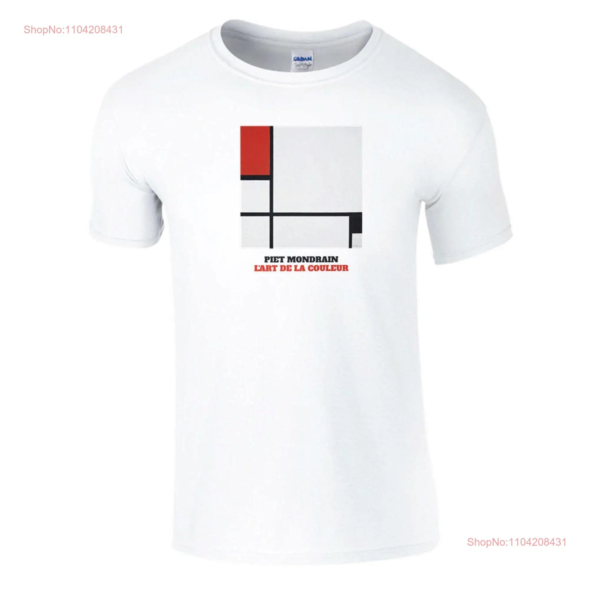 Composition I 1929 Piet Mondrain Modern Art Painting T Shirt for Her Him Lover long or short sleeves