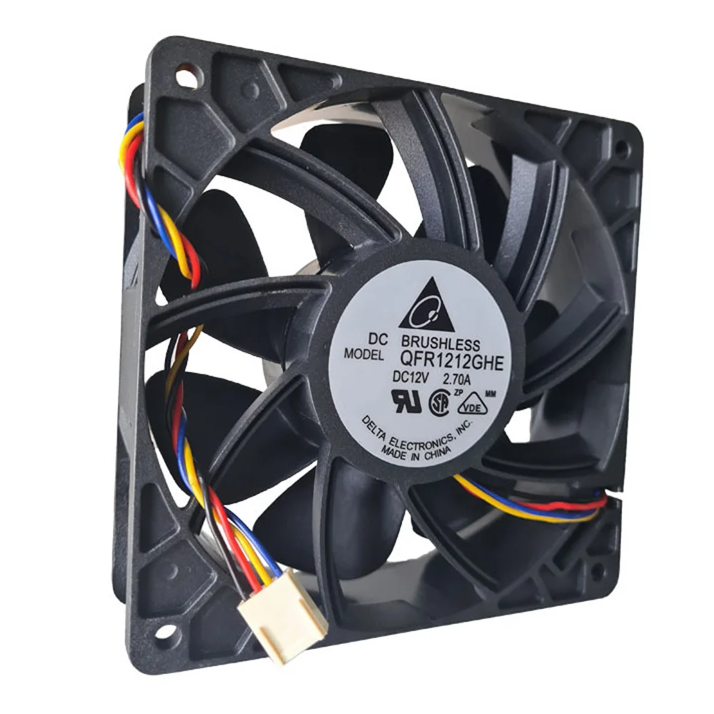 QFR1212GHE 6000RPM PWM مروحة التحكم في السرعة 120X120X38mm 4 سلك 12V 2.7A ل Antminer Bitmain S7 S9 S11 S15 T9 T17 L3 Miner-A69M