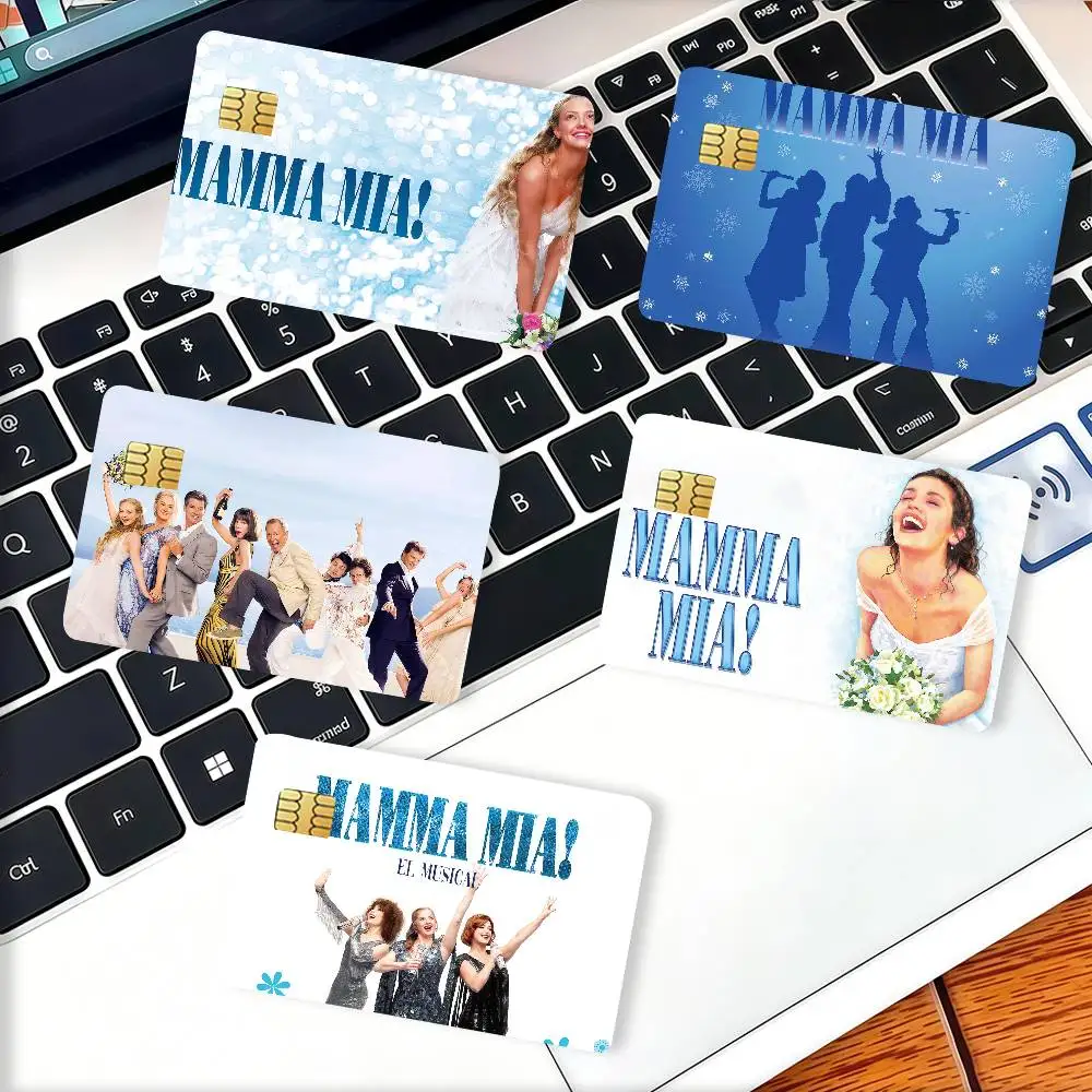 Funny tv Mamma Mia Credit Card Decorative Card Stickers Suitable For Bank Cards Metro Transit Anti-scratch Gift 4PCS
