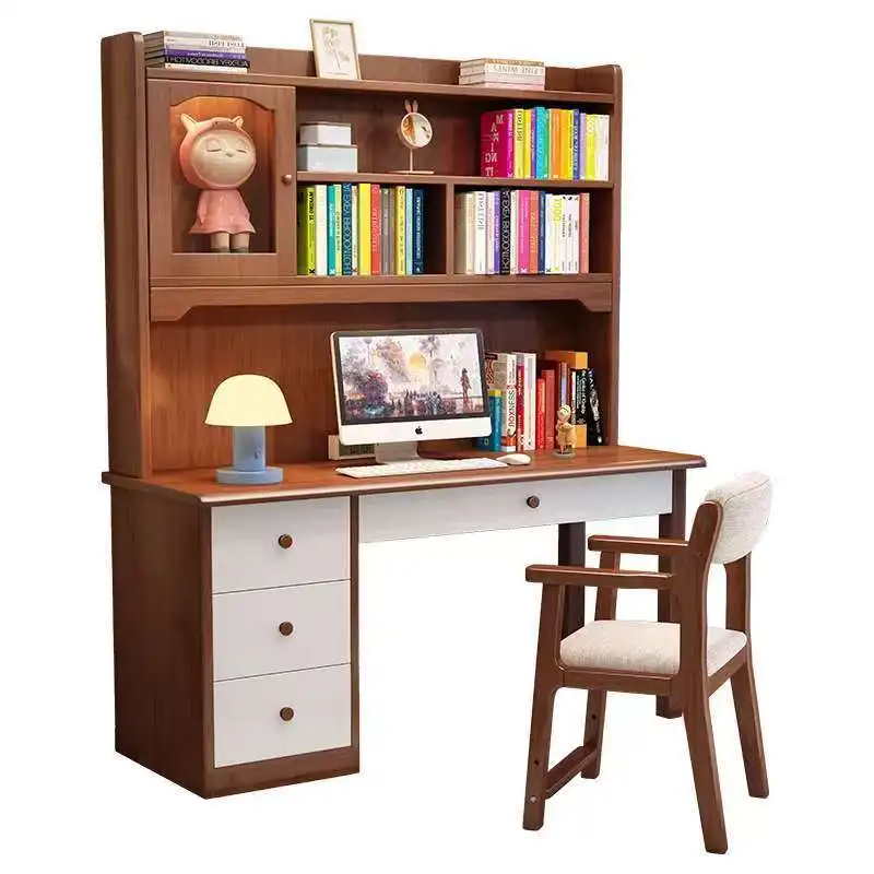 

%&High End Studying Desk 1.8m Solid Wood 2 Person Position Gaming Desk Solid Wood Large Computer Writing Desk