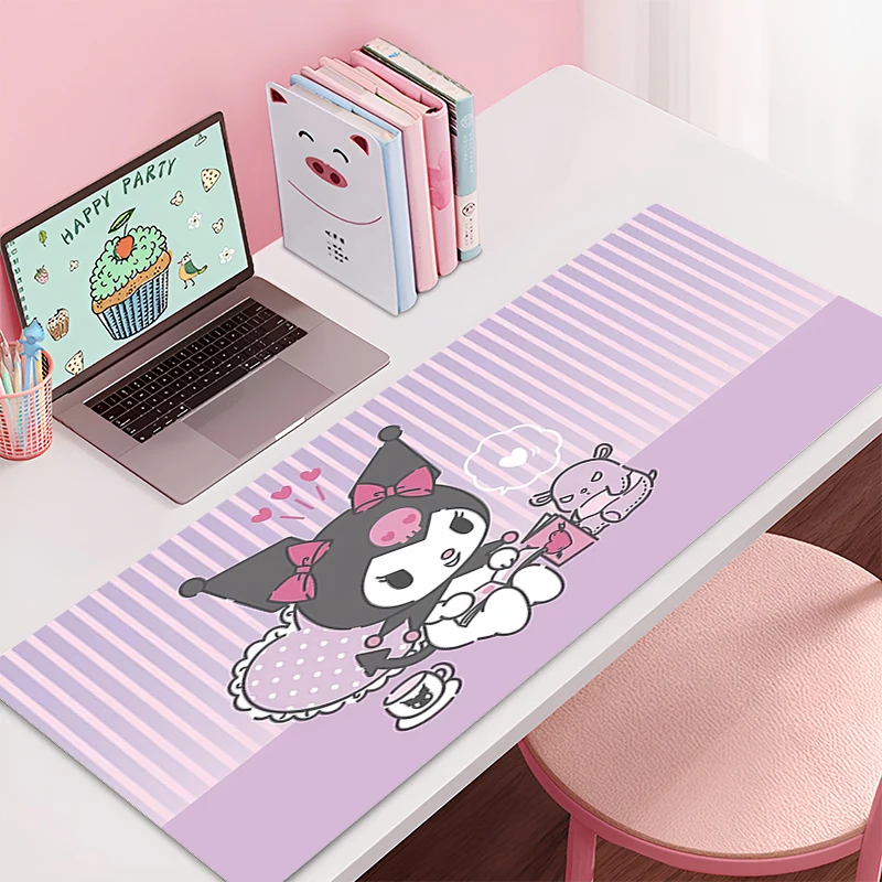 Grande Personalizado Gaming Mouse Pad, Tapete De Mesa, Teclado Do Jogo, Sanrio Coaster, Decoração Da Casa, Kawaii Estilo Menina, Kulomi Escritório