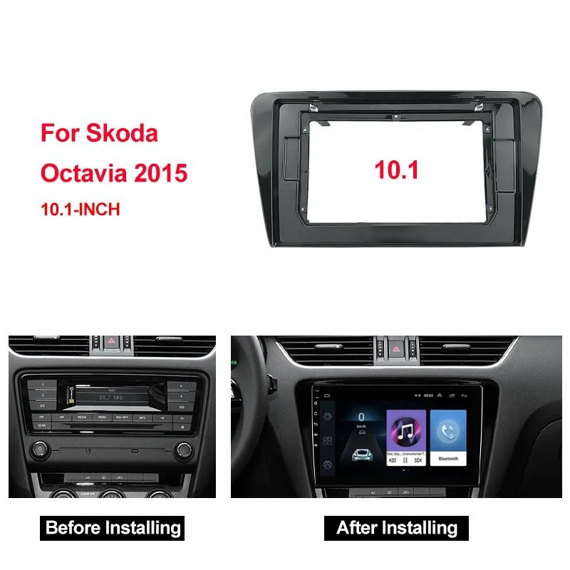 

For Skoda Superb 2015+ 10.1 Inch Car Radio Fascia Android MP5 Player Panel Casing Frame 2Din Head Unit Stereo Dash Cover