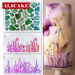 Lavender Cake Stencil Template Dandelion Wedding Lace Cake Decorating Fondant Tools Plastic  DIY Drawing Cake Mold Stencils